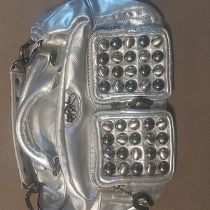 Vintage 90s Betsey Johnson silver leather purse ❤️ Make Me An Offer ❤️